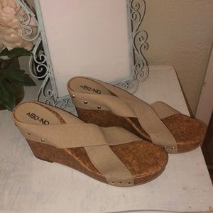 ABound Cork Wedge Sandals